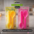 Baby Spoon Set (12 Pcs) ? Plastic Feeding Spoons for Baby Food (Random Colors)