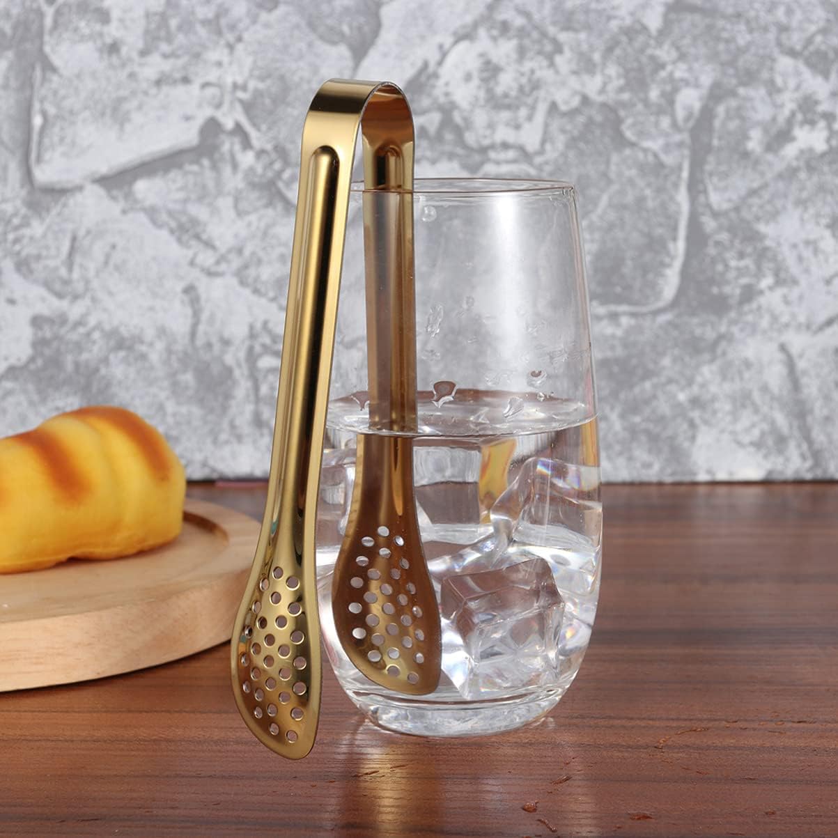 Buffet Tong Chimta (Golden) | Thickened Stainless Steel Food Serving Tongs - AABA MALL