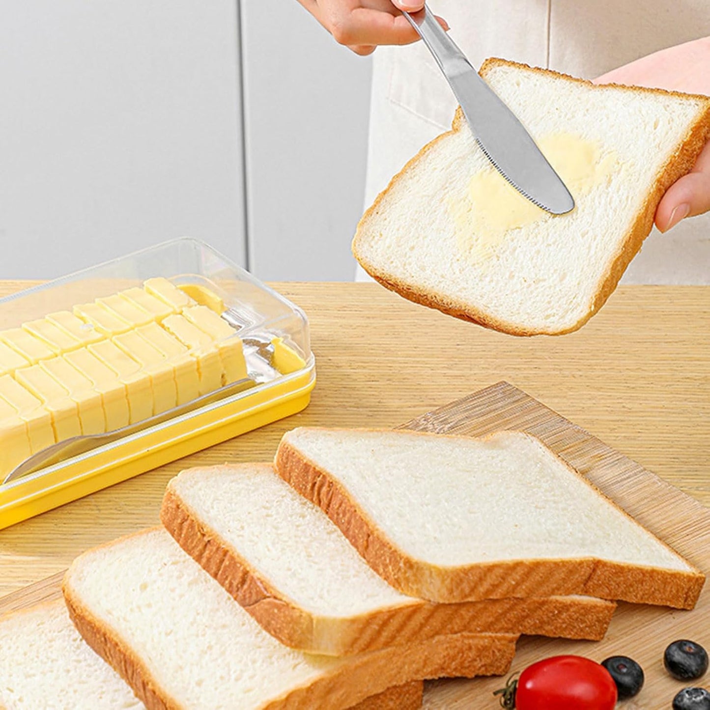 Butter Cutting and Storage Container - With Butter Knife