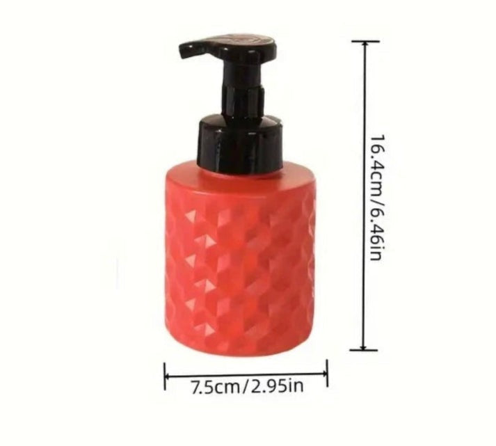 Diamond Shape Soap Dispenser | Stylish Liquid Soap Pump Bottle | Refillable Bathroom & Kitchen Hand Wash Dispenser