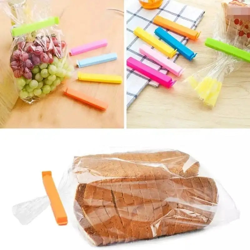 Pack Of 12 Pcs Kitchen Plastic Seal Bag Clips 6 Pcs Large 6 Pcs Small