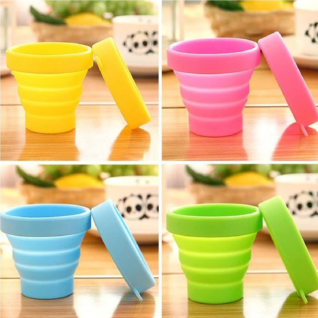 3 Pcs Silicone Portable Foldable Glass Cup