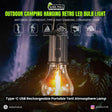 Outdoor Camping Hanging Retro LED Bulb Light ? Type-C USB Rechargeable Portable Tent Atmosphere Lamp