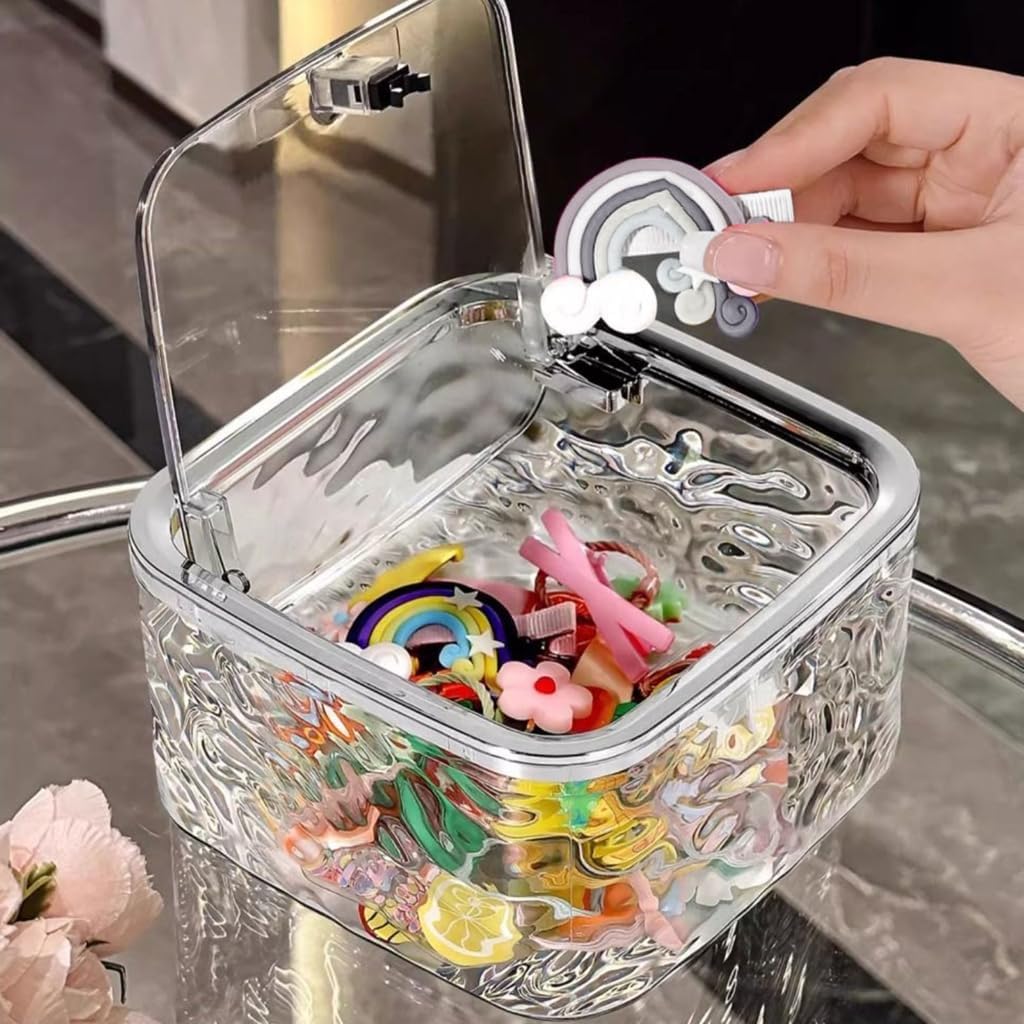 Plastic hair accessory organizer box