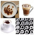 Coffee And Cake Food Decorating Stencil - White- Pack Of 16