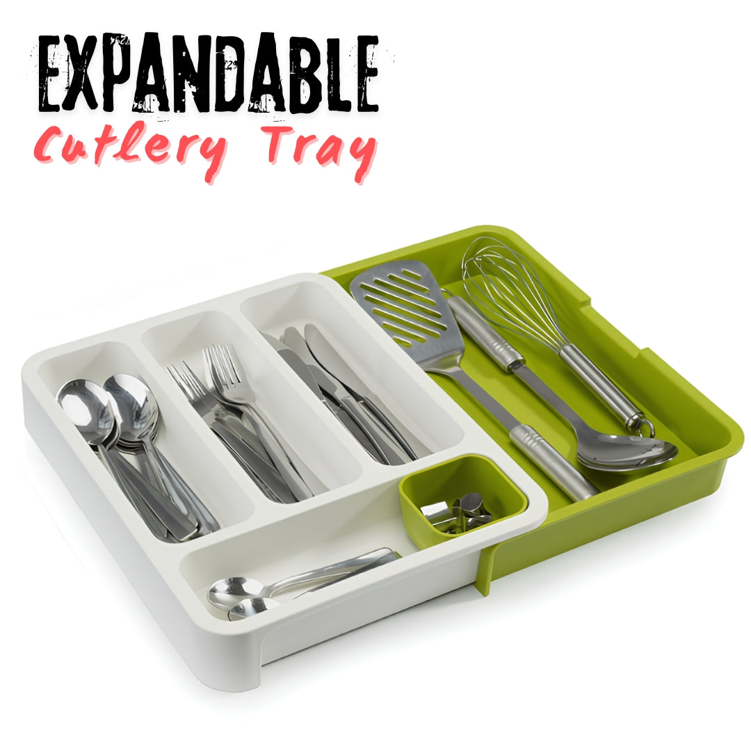 2 Layer Expandable Cutlery Tray for Kitchen Drawer Organizer For Spoon Knife Fork Cutlery Separation Storage Box Kitchen Accessories