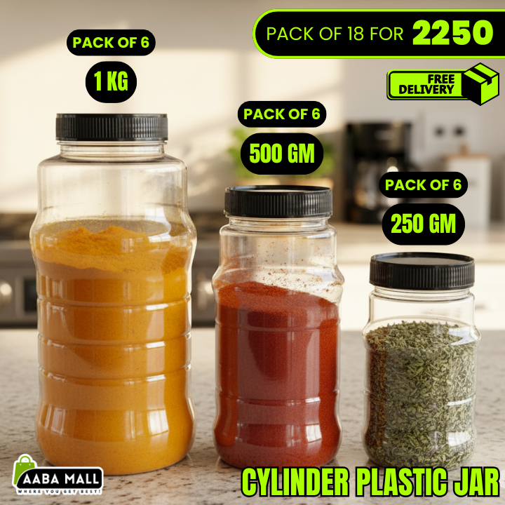 plastic jar set, airtight food containers, kitchen storage jars, food storage set, cylinder jars, spice jars, pantry storage, airtight containers, Pakistani kitchen storage