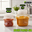 Deluxe Plastic Jar Set (White Transparent Cap) ? Premium Airtight Food Storage Containers | (1KG) + (500GM)