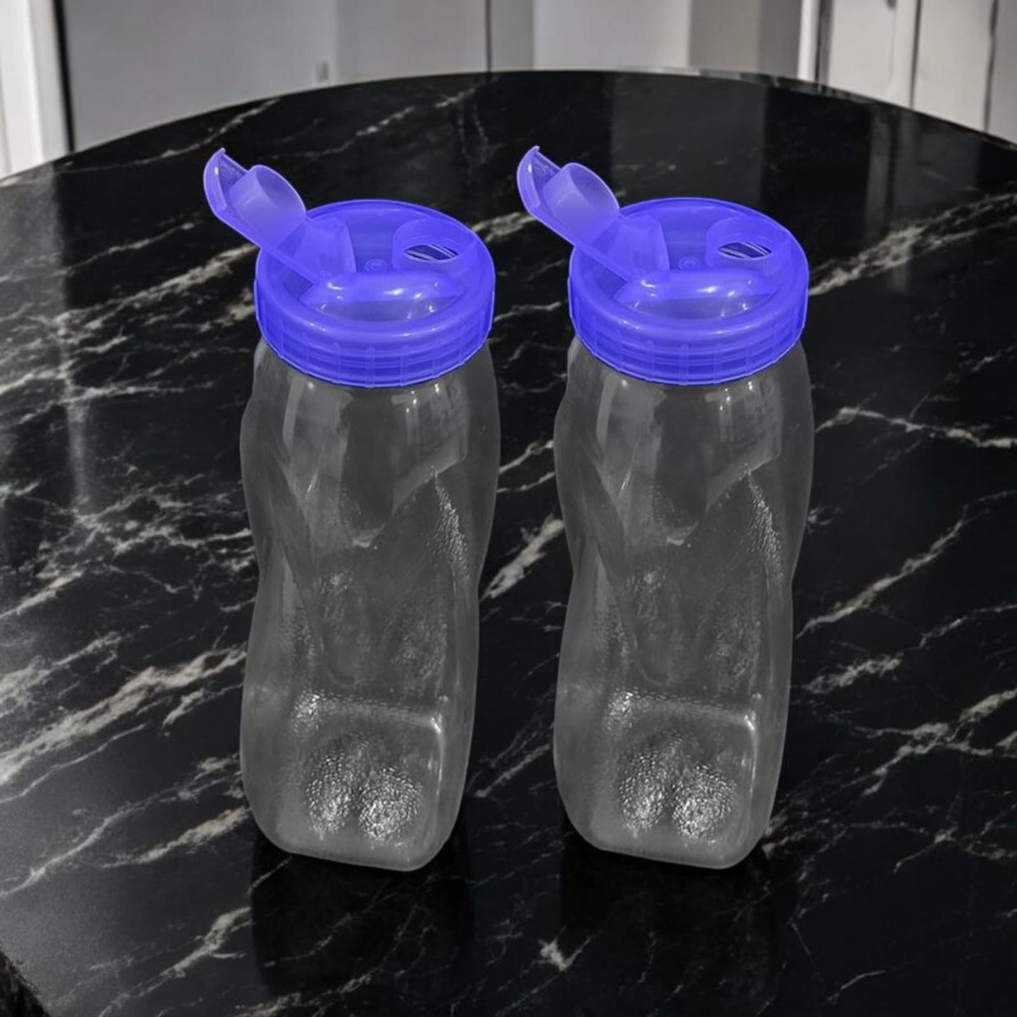 Long Diamond Bottle Flip Top Design Unbreakable PET Water Bottle -1200 ml - AABA MALL