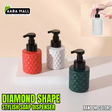 Diamond Shape Soap Dispenser | Stylish Liquid Soap Pump Bottle | Refillable Bathroom & Kitchen Hand Wash Dispenser