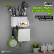 ECOCO Creative Wall-Mounted Multi-Purpose Storage Shelf Rack ? Mop & Knife Holder for Kitchen Supplies