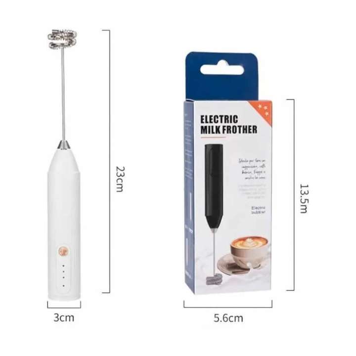 Electric Milk Frother for Coffee | 3‑Speed Powerful Handheld Foam Maker | Portable Whisk for Latte, Cappuccino, Hot Chocolate & More