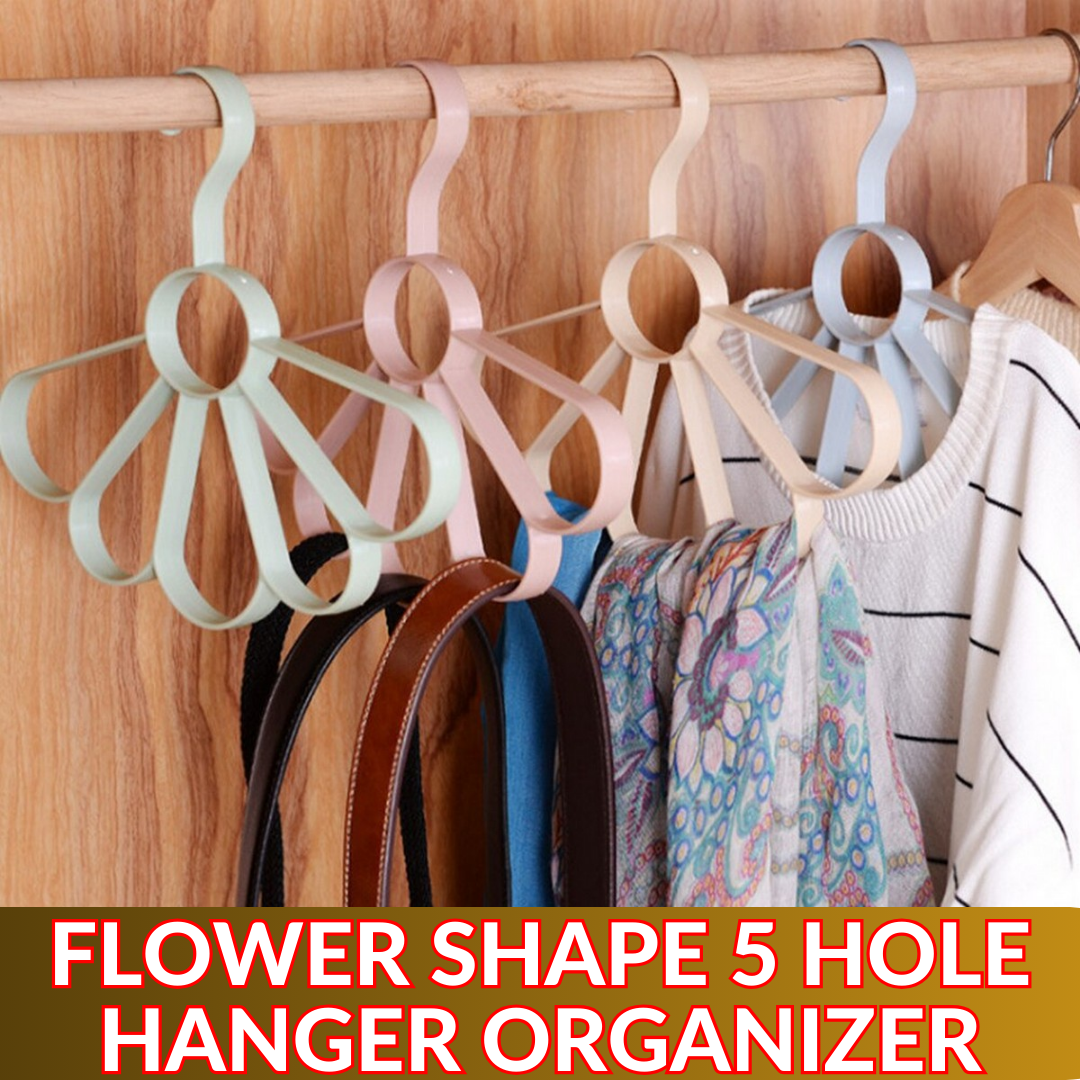 Flower Scarf Belt Hanger Multi-function Plastic Scarf Hanger