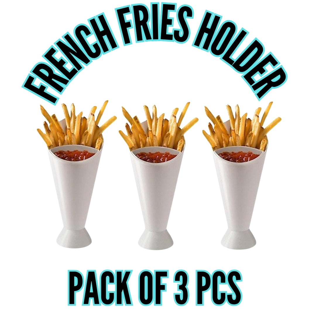 3 Pcs French Fries / Snacks Holder / Cone Dipping Cup