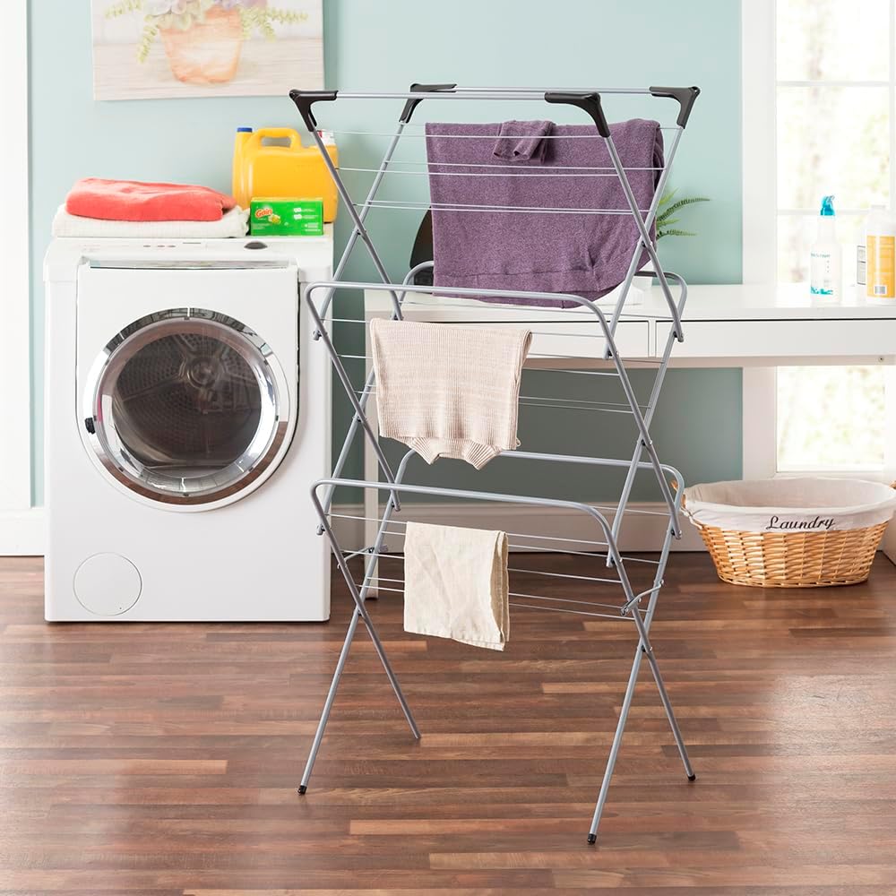 Rust-Proof Foldable Cloth Hanging & Drying Stand Rack