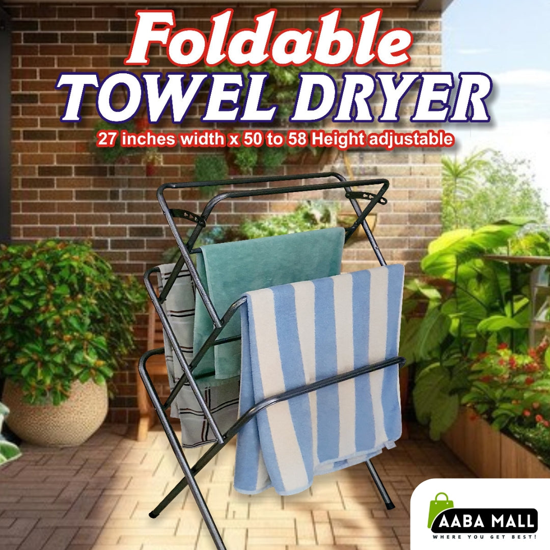 Rust-Proof Foldable Cloth Hanging & Drying Stand Rack