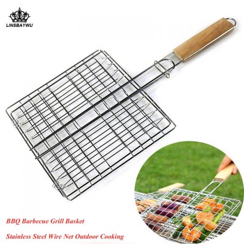 Stainless Steel Folding Grill-Food Grade Grill Basket