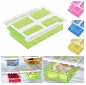 Fridge Storage Trays, Rack, Shelf, Drawer, Holder- Multipurpose, Plastic Tray, Space Saving, Slider Tra