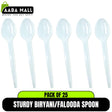 25 PCS Heavy-Duty Disposable Biryani Spoons | 10ml Food Grade Plastic Table Spoon