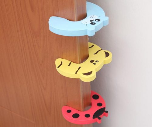 Kids Animal Door Stopper Baby Child Safety Finger Protector Guard - Pack of 2 - AABA MALL