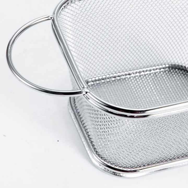 Stainless Steel Fry Basket β Deep Fryer Strainer Net for Roasting, Steaming, Straining & Rinsing β Durable Cooking Basket for Home & Commercial Use