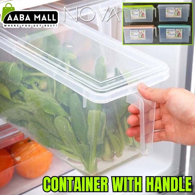 Food Storage Container With Handle And Lid Fridge Drawer Cabinet Organizer