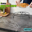 Stove Top Grill & Hot Pot Stand ? 8 Inch Chrome Plated Multipurpose Hotpot / Plant Pot Shelf