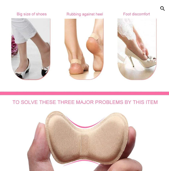 HEEL INSOLE- Self Adhesive Comfortable Foam Pad for all those shoes that irritate at the back of the foot