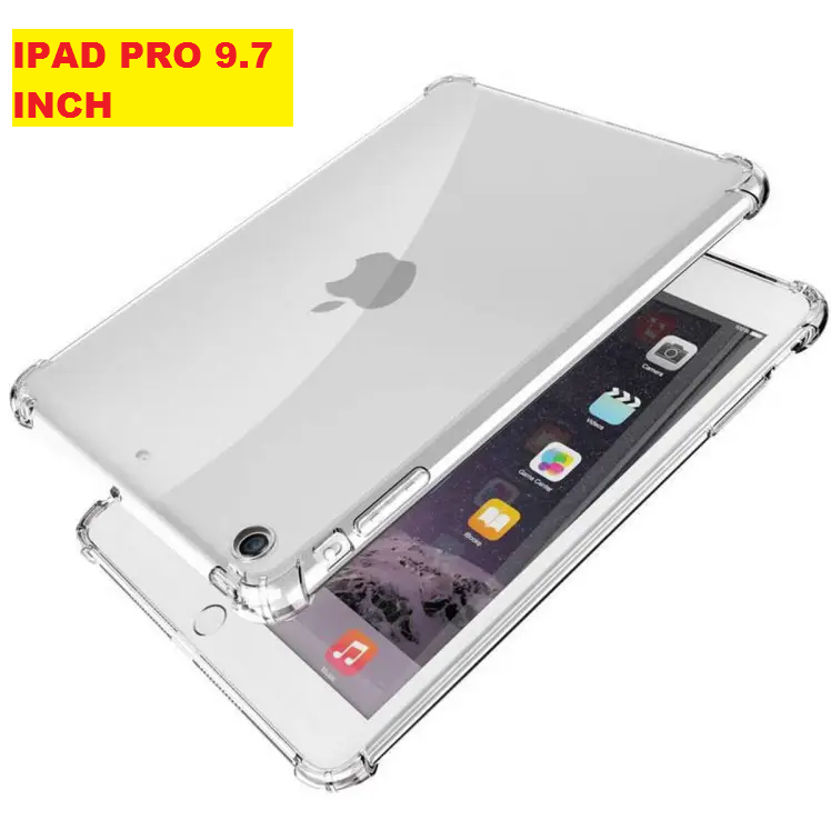 APPLE iPad 5 - 5th Gen / iPad 6 - 6th Gen / iPad AIR 1 / iPad AIR 2 / iPad PRO - 9.7" INCH TRANSPARENT BACK CASE