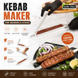 Kabab Maker for Skewers and Sticks | Manual Kabab Making Tool | Easy BBQ Kabab Maker Machine for Kitchen & Outdoor Grilling