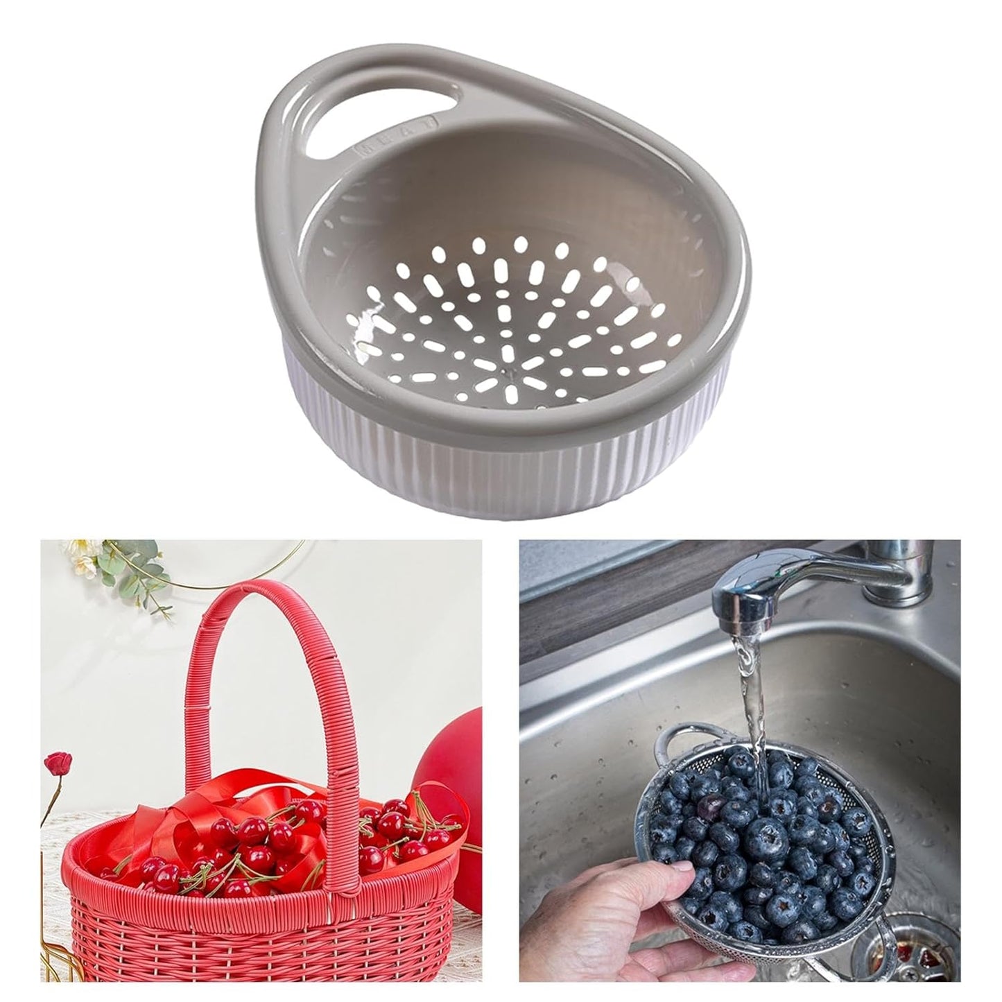 Kitchen Colander Bowl with Handle