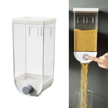 Wall Mounted Kitchen Food Storage Container Cereal Dispenser