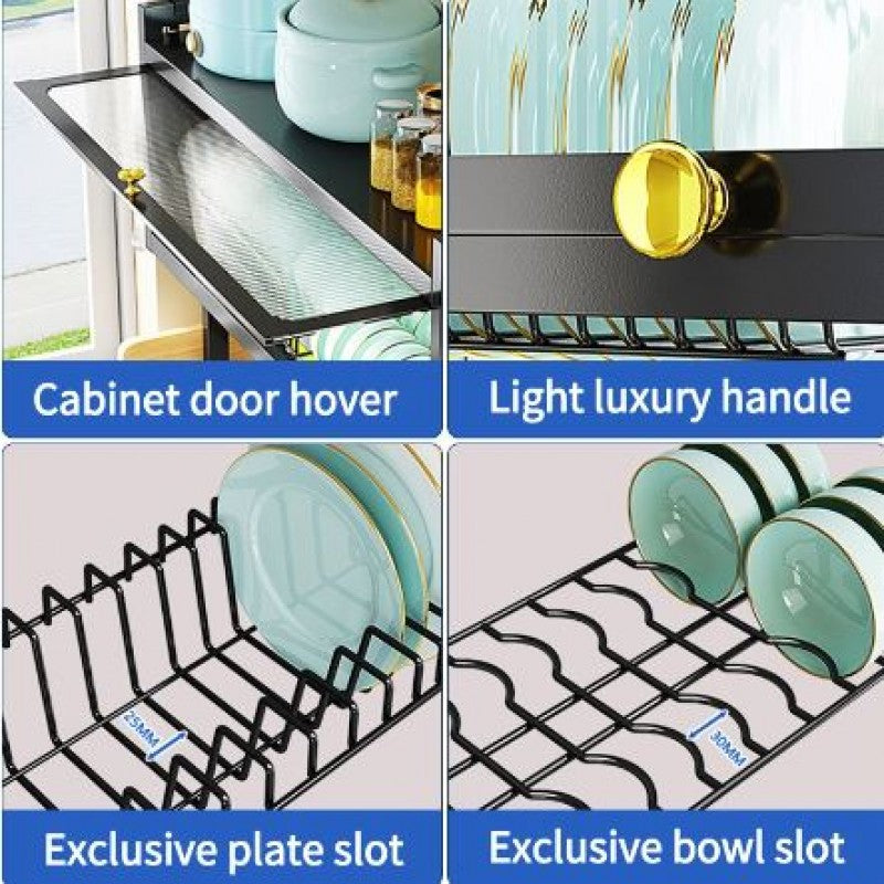 Kitchen Storage Over the Sink Dish Drying Rack With Cabinet - Storage Shelf