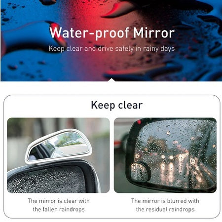 BASEUS Large View OF Blind Spot AND Reversing Auxiliary Mirrors / Rear View Mirror CAR MOUNT 2Pcs/Pair
