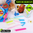 12 Pcs Kitchen Plastic Seal Bag Clips ? Large & Small Food Storage Clips