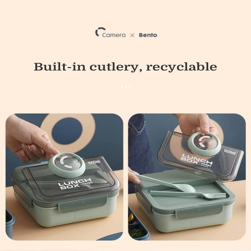 Single-layer square shape plastic lunch box - AABA MALL