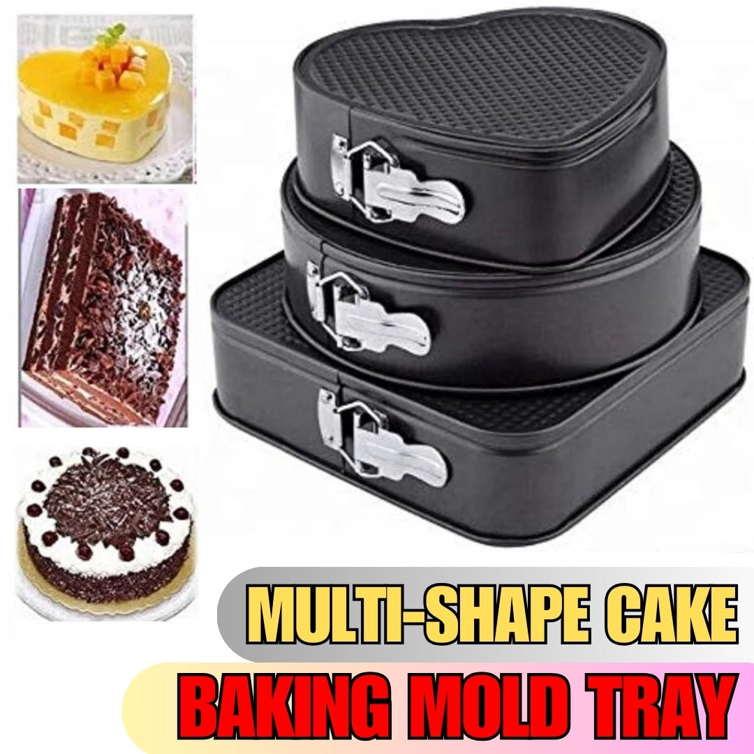 3 Pieces Set Multi Shape Non-Stick Baking Mold
