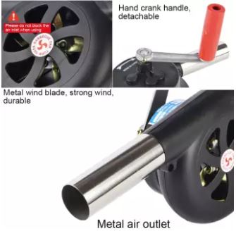 Manual Barbecue Blower BBQ Fan for Outdoor Camping Party