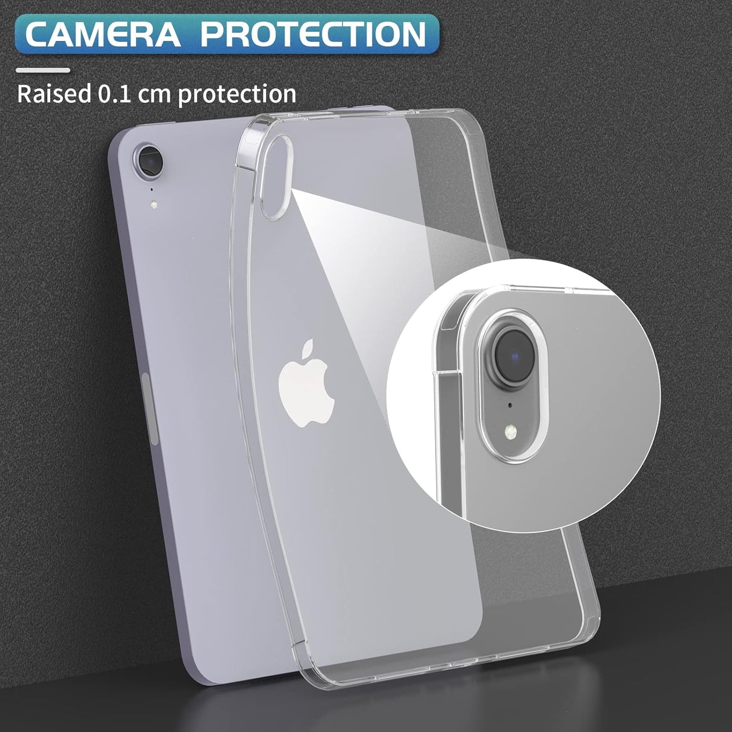 iPad Mini 6 (6th Gen) - 8.3 inch ANTI SHOCK CLEAR TRANSPARENT BACK CASE - AABA MALL