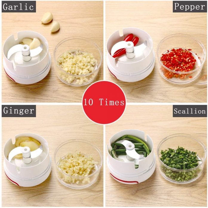 Mini Hand Manual Food Chopper, Meat Grinder & Mincer