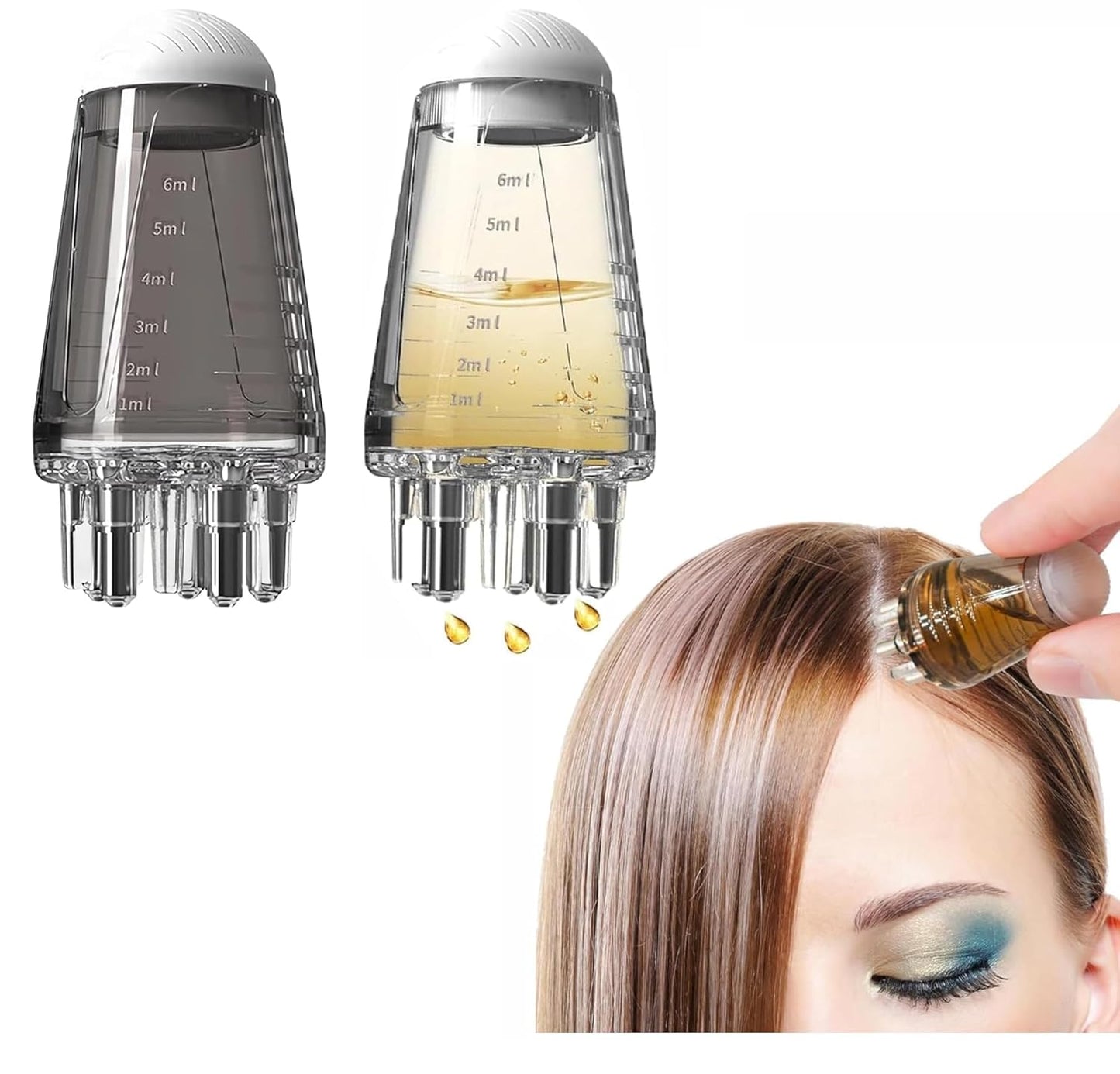 Mini Portable Hair Oil Applicator Bottle Hair Massager for Hair Growth