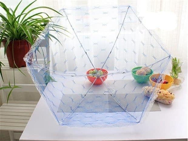 Pop-Up Mesh Screen Food Cover Net Tent Umbrella - Keep Out The Bugs - Sale Price