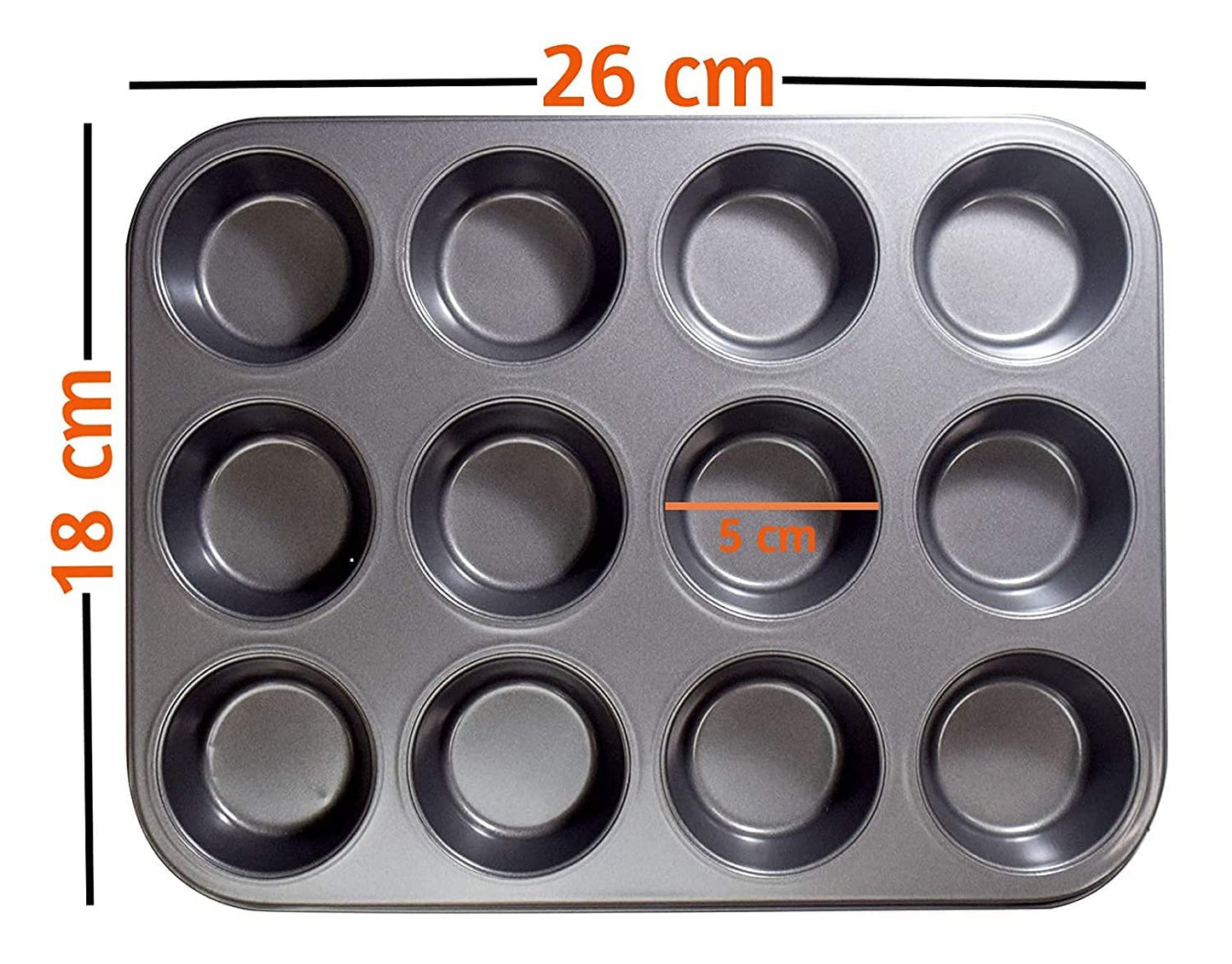 Non-Stick 12-Cup Muffin Pan Cupcake Baking Pan - AABA MALL