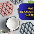 2 Pcs Flexible Durable Pot Holder Coaster Reusable Hexagon Cup Mat Heat Trivet for Kitchen 2 Pcs