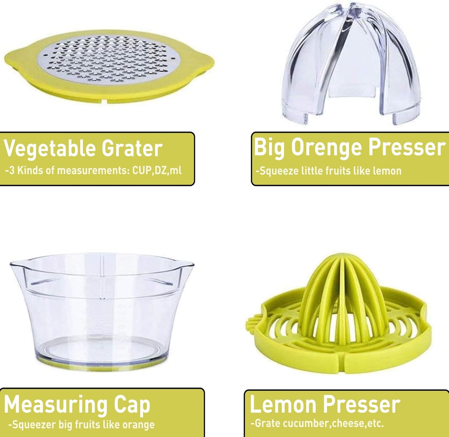 4-in-1 Manual Juicer for Fresh Juice Extraction