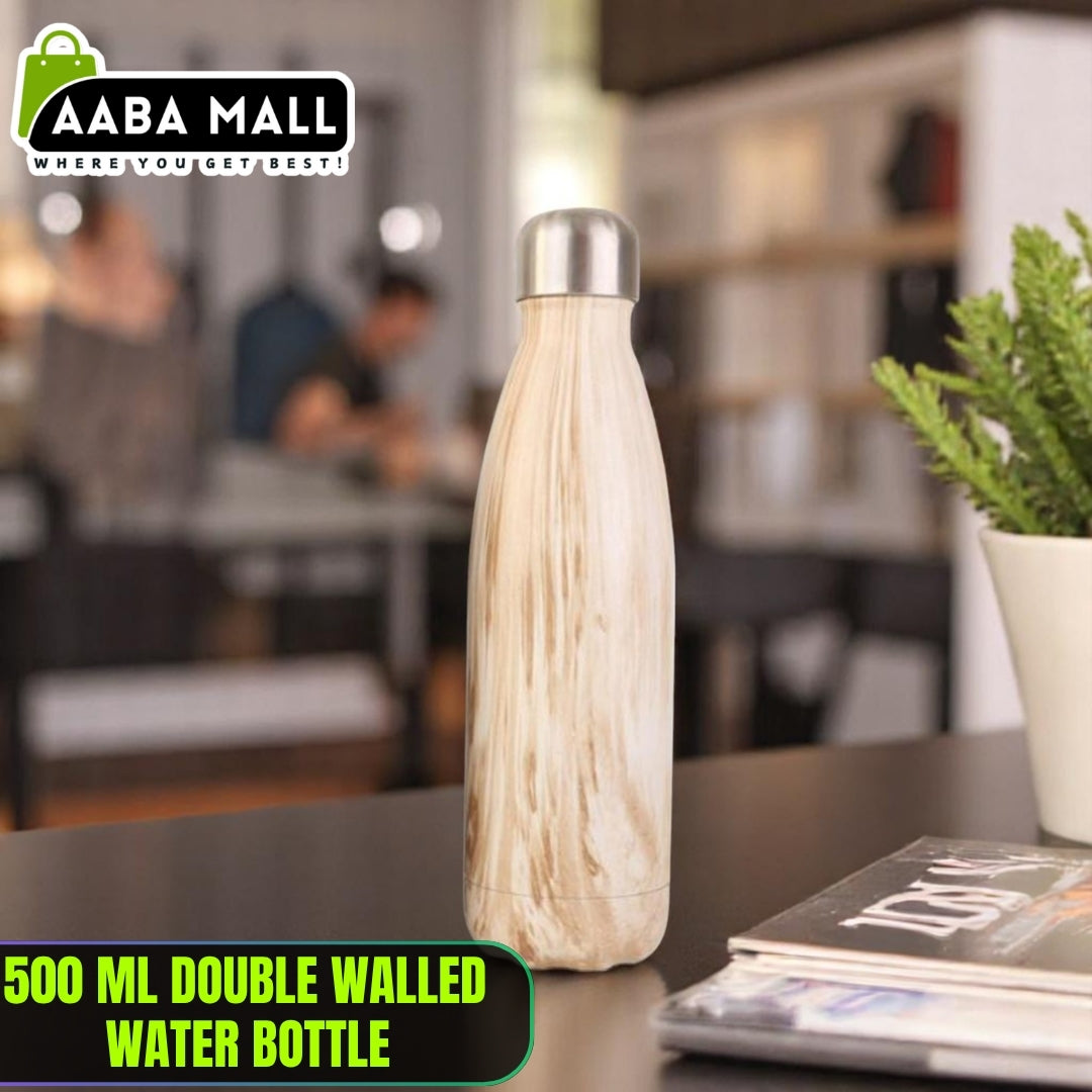 17 oz 500 Ml Double Walled Vacuum Insulated Stainless Steel Water Bottle Vacuum Flask - AABA MALL