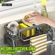 Sink Caddy Organizer ? Kitchen Sink Tidy Rack with Brush & Sponge Holder | Washing-Up Storage for Kitchen Accessories