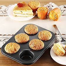 Non Stick 6 Cups Muffin Pan & Backing Cup Cake Tray