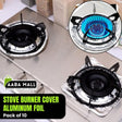 Aluminum Foil Gas Stove Liner & Burner Cover (Round Shape) - Pack of 10
