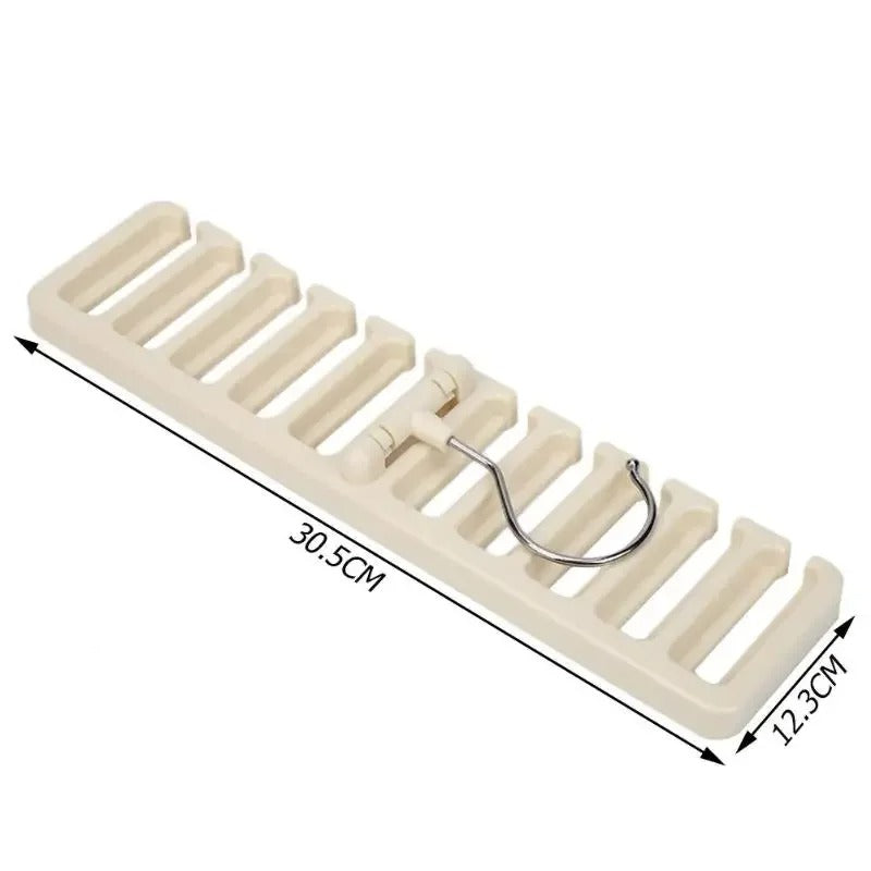 Tie, Belt & Scarf Organizer Rack β Closet Wardrobe Space Saver Hanger with Metal Hook | Multi-Purpose Belt Holder & Tie Hanger
